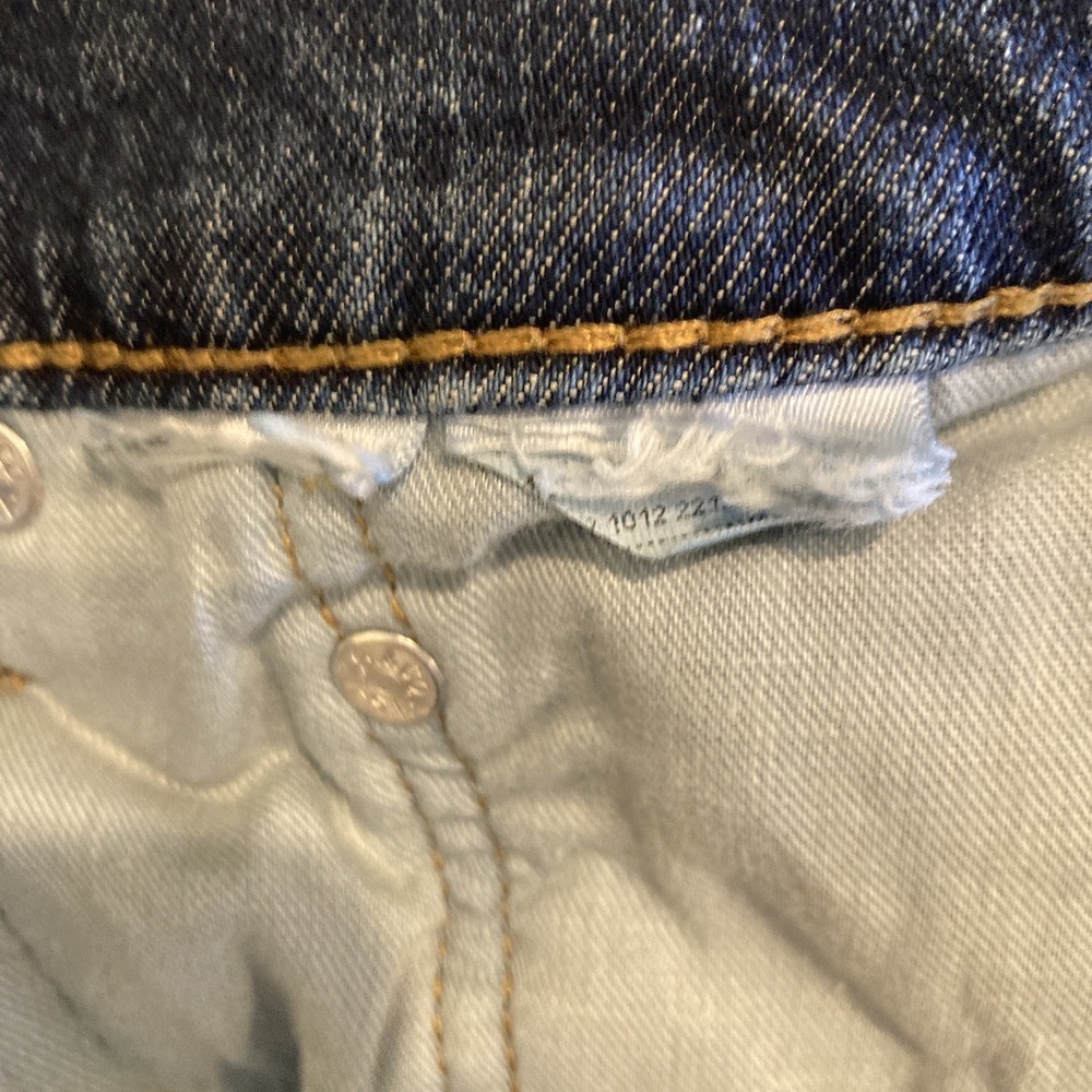 LEVI Jeans 514 Men 34x32 (Fits 34x30.5) Stretch Straight Fit Blue Western Cowboy - Picture 13 of 15